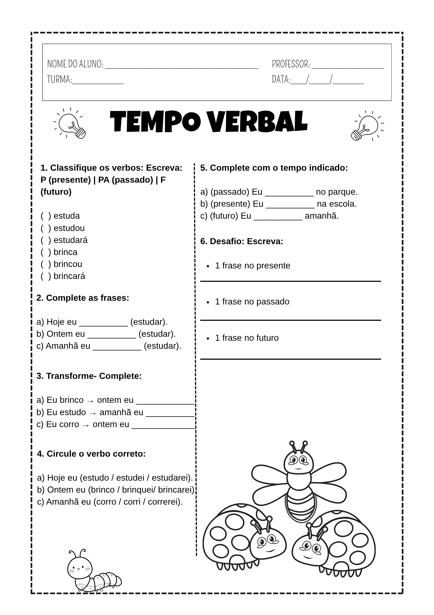Exemplo de atividade de interpretação de texto